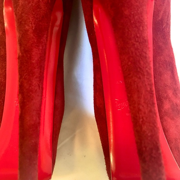 NEW Christian Louboutin INTERLOPA 160 Velours Fringe Boots - Picture 8 of 10